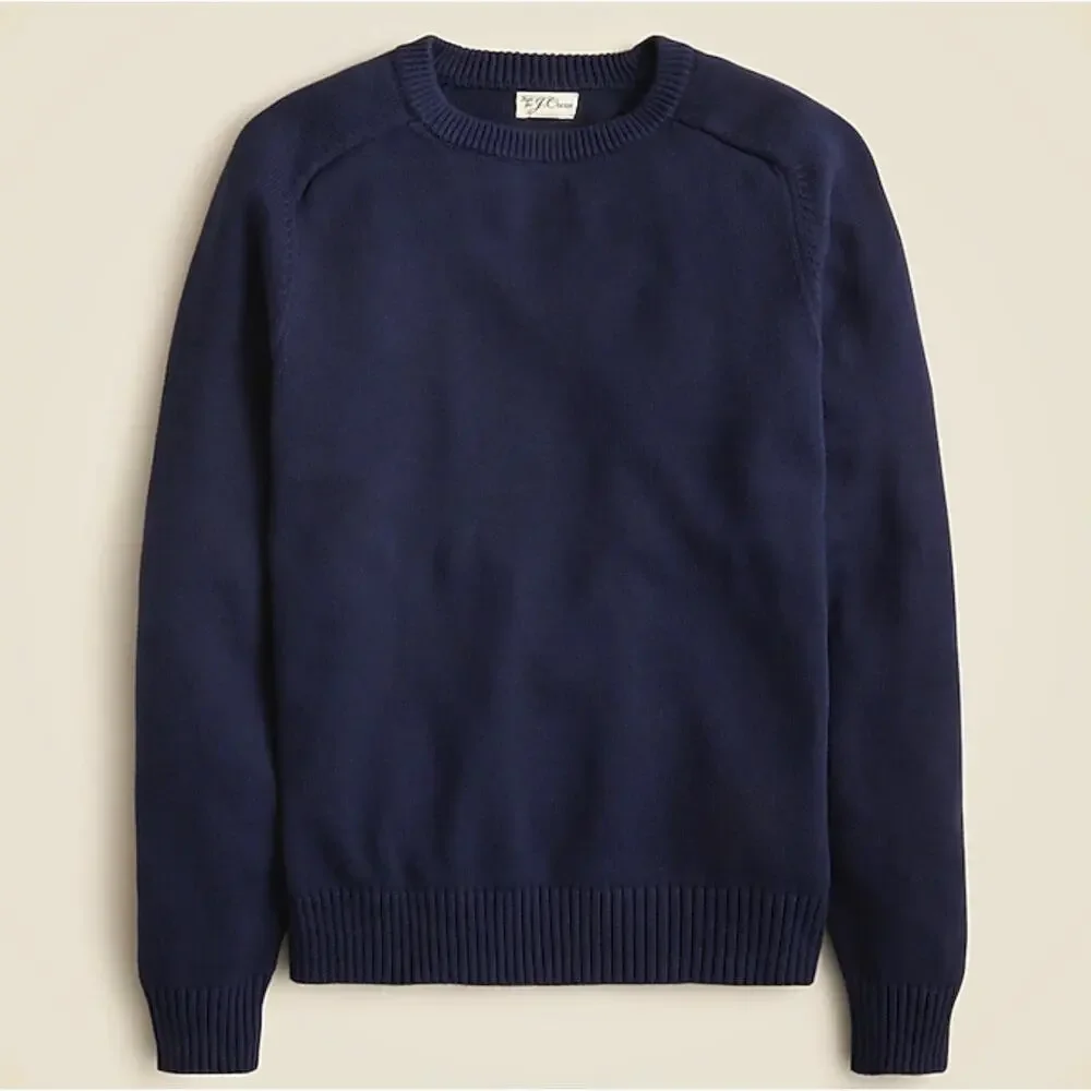 J. Crew Heritage cotton crewneck sweater Navy Coral Clay Stripe NWT size XXL